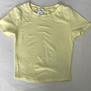 Cropped yellow baby tee